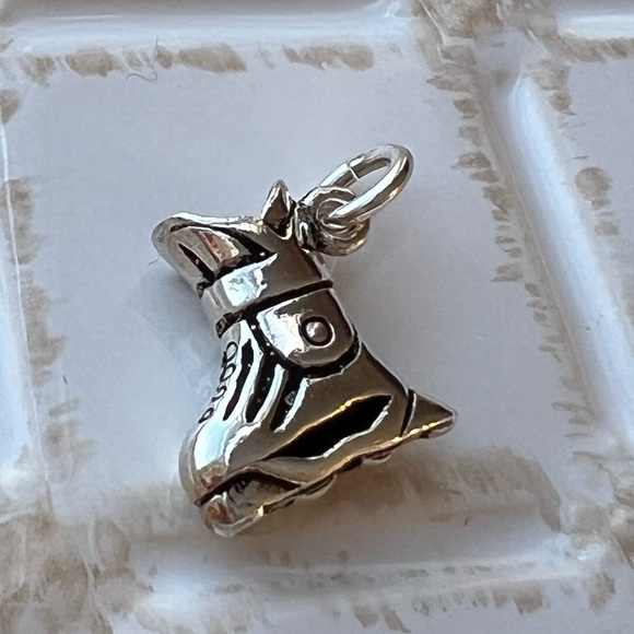 Tiny Inline Skate Charm Vintage Sterling Silver 925 NOS - Picture 2 of 6